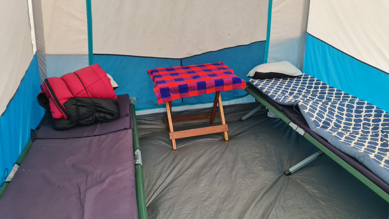 Shared tent accommodation for groups
